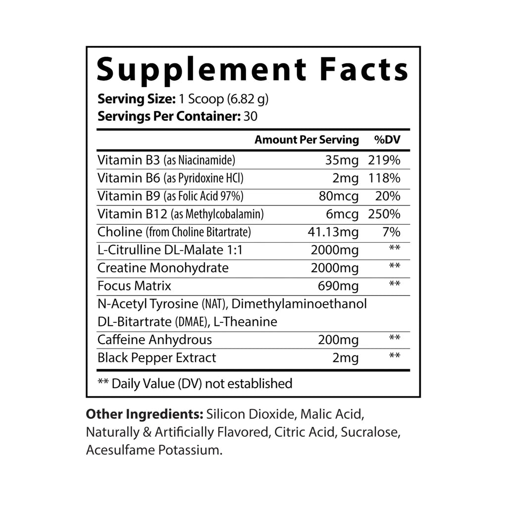 Pre-Workout Supplement (204g, 7.1oz) Printify