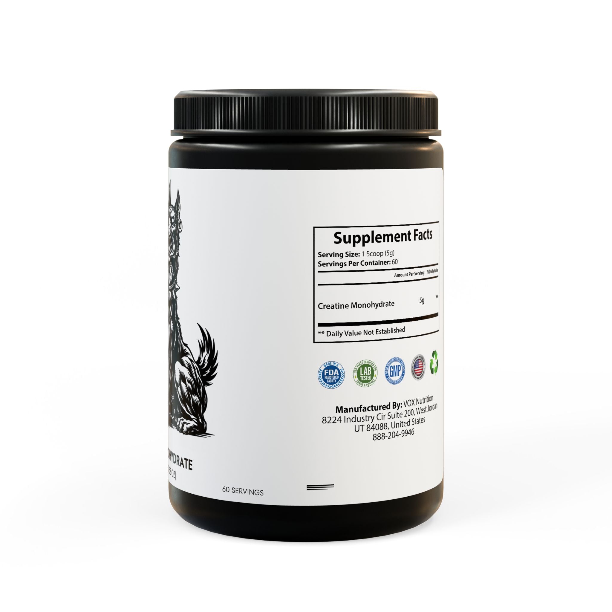 Creatine Monohydrate Supplement (300g) — Pure Creatine Powder Printify